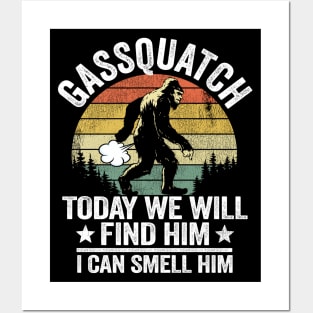 Funny Bigfoot Fart Gassquatch Sasquatch Vintage Posters and Art